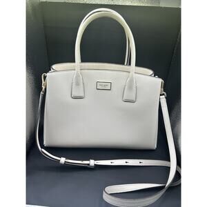NWOT Kate Spade Saffiano Cream Leather Handbag Purse w/ Adjustable Strap